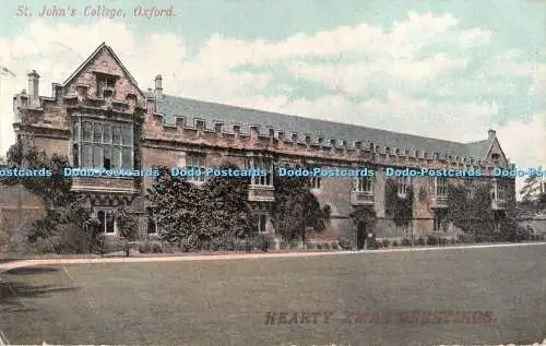 R357884 St Johns College Oxford Herzhafter Weihnachtsgruß 1906