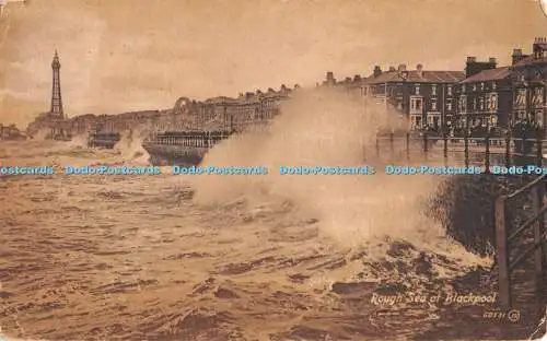 R355212 Rough Sea at Blackpool Valentine Series