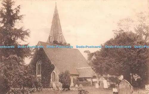 R357925 Stoke Poges Kirche und Eibe H G Stein Steine Royal Copyright Serie