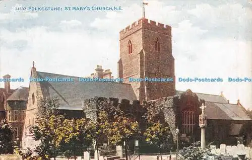 R353583 Folkestone St Mary Church N E Photochrom Celesque Series