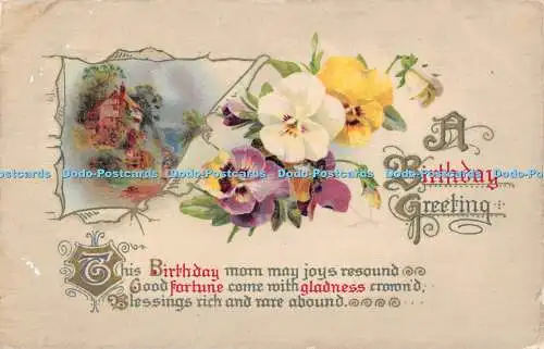 R351839 A Birthday Greeting Flowers and Home Wildt and Kray Serie 2942