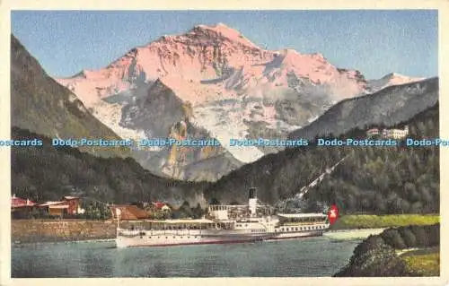R355280 Interlaken Schifffahrt und Heimwehfluh Fotograf Gabler Interlaken Nr 1