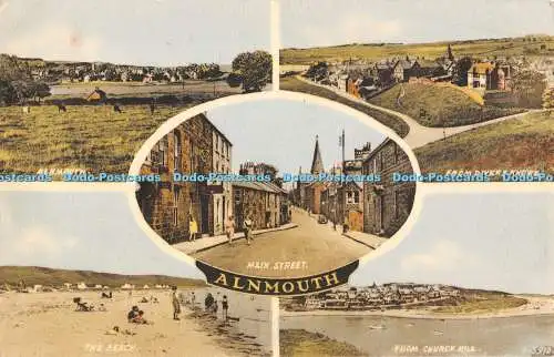 R358004 Alnmouth Main Street von Divers Knowe From Church Hill Valentine Collo