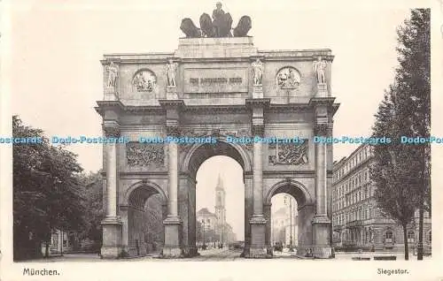 R353691 München Siegestor J Velten Postkarte 1914