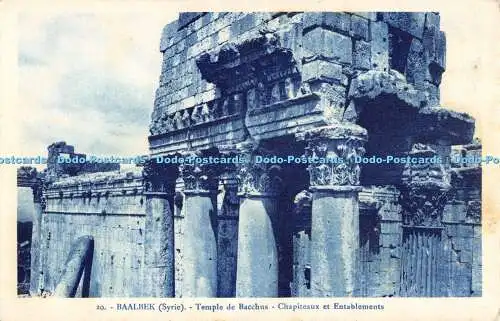 R355373 Baalbek Syrie Temple de Bacchus Chapiteaux et Entablements Collection Or