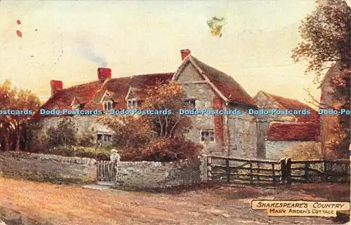 R353759 Shakespeare Country Mary Arden Cottage Tuck Oilette Ser IV Postkarte 7492