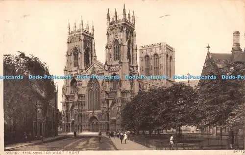 R358107 York The Minster West Front Photochrom 1930