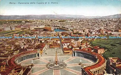 R355444 Roma Panorama Dalla Cupola di S Pietro Cesare Capello E V R