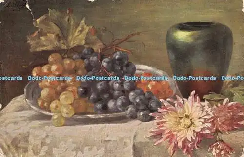 R353798 Tischvase Trauben auf Teller S Hildesheimer Nr 5265 1907