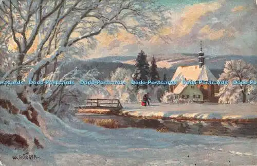 R352059 Winterhaus und Flussbrücke Gesellschaft m b H Serie 151 Nr 3834 W Bur