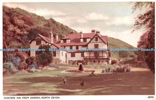R352135 Hunters Inn from Garden North Devon E A Sweetman Solograph Series De Lux