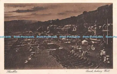 R352150 Shanklin Beach Blick nach Westen Postkarte