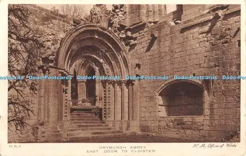 R353913 Dryburgh Abbey East Door to Cloister H M Office of Works John Swain