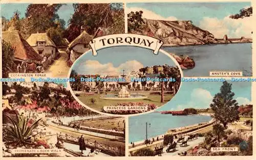 R352199 Torquay Princess Gardens Anstey Cove Sea Front Harvey Barton Multi View