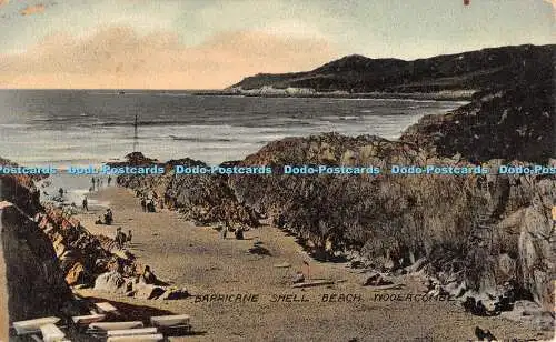 R355603 Woolacombe Barricane Shell Beach Postkarte