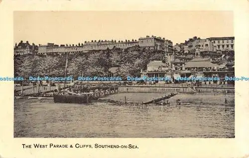 R355611 Southend on Sea Die Westparade und Klippen Postkarte