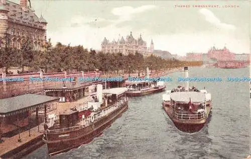 R353960 London Themse Ufer Postkarte 1906