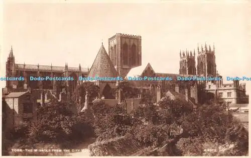 R354023 York The Minster From The City Uhr A 4872 Walter Scott RP