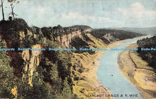 R357094 Llancaut Crags and R Wye Davidson Bros Series No 7007 1907