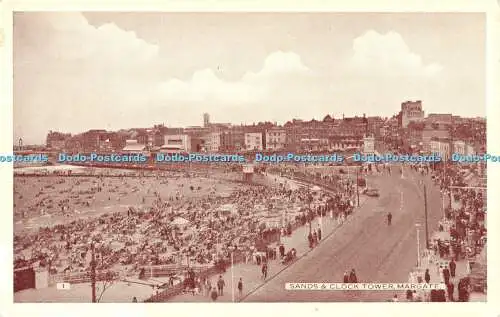 R357115 1 Sand und Uhrturm Margate A H und S Paragon Serie