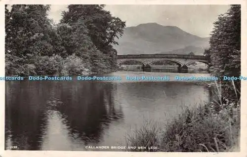 R355696 Callander Bridge und Ben Ledi J B White RP 1952