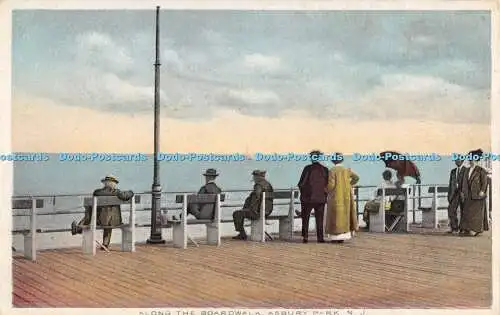 R357225 Entlang der Promenade Asbury Park N J Photochrome G und S 2568 The Union N