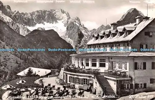 R358528 Kreuzeckhaus gegen Zugspitze u Waxenstein H Huber Nr 919 1959