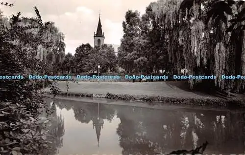 R358533 Menden im Sauerland Evgl Kirche mit Honneanlagen Agfa Jahre Cramers 1961