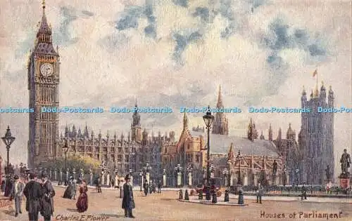 R358563 Houses of Parliament Tuck Oilette Postkarte Nr. 7898 Charles E Flower