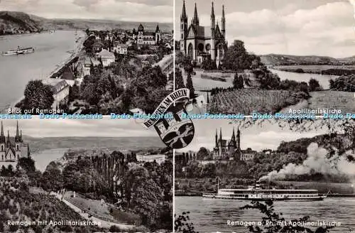 R358566 Remagen am Rhein Blick auf Remagen Apollinariskirche Suhwold