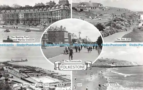 R355885 Folkestone The Bathing Pool and Harbour East Sands The Promenade A H und