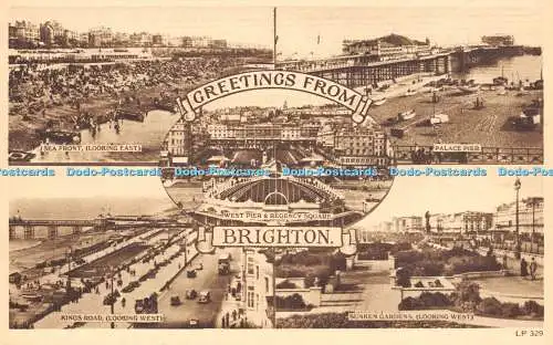 R355919 Grüße aus der Brighton Kings Road mit Blick nach Westmeer mit Blick nach Osten L
