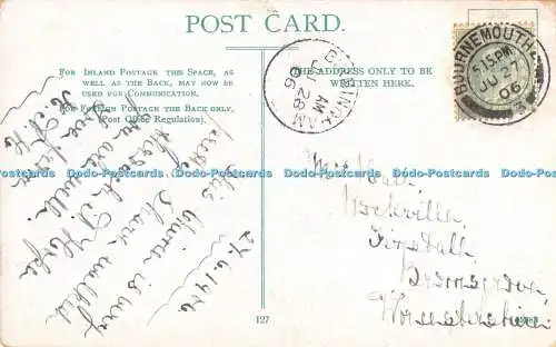 R355989 Bournemouth Ansicht nahe Branksome Chine Postkarte 1906