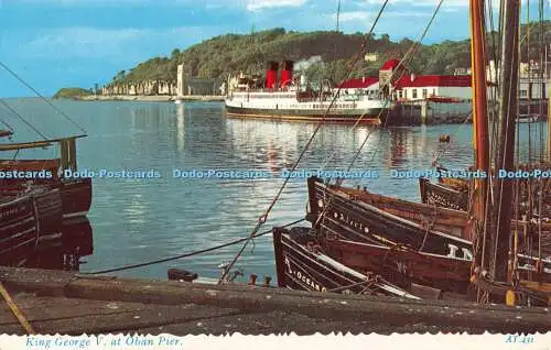 R356011 King George V at Oban Pier AT 431 Valentines Valchrome