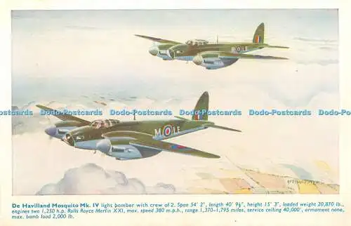 R358731 De Havilland Mosquito Mk IV leichter Bomber mit Besatzung Span 54 2 J Salmon