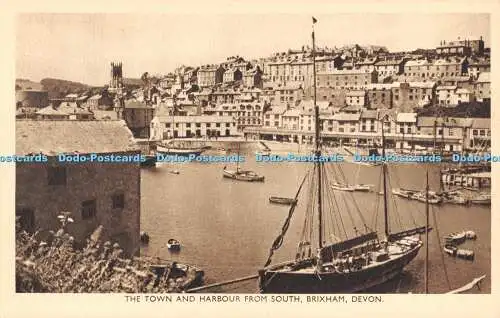 R357525 Die Stadt und der Hafen von South Brixham Devon English Harbours Serie J