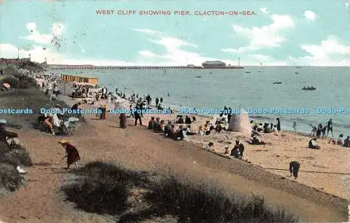 R358799 Clacton on Sea West Cliff Showing Pier The I X L Series 1906