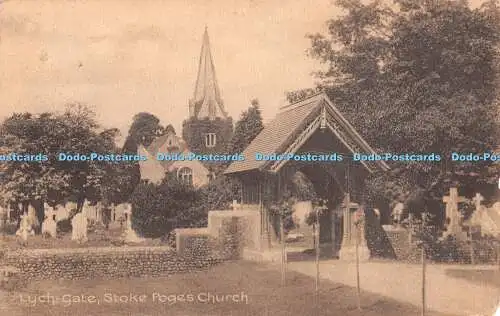 R358812 Lych Gate Stoke Poges Church H G Stone Stone Royal Series 1913