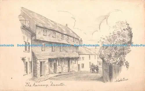 R358840 Dunster The Nunnery Woolstone Milton Bleistiftskizze Reproduktion