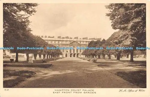 R357709 D 2 Hampton Court Palace East Front from Garden H M Office of Works John