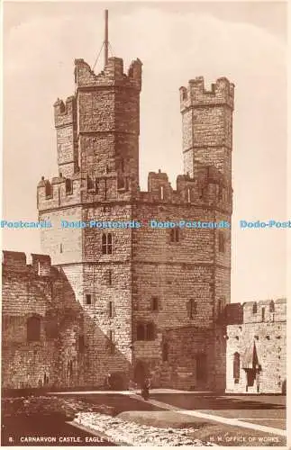 R359244 Carnarvon Castle Eagle Tower from East H M Office of Works RP