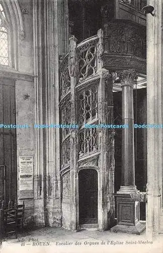 R359250 Rouen Escalier des Orgues de l Eglise Saint Maclou ND Phot