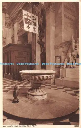 R359260 St Paul Cathedral The Font Photochrom
