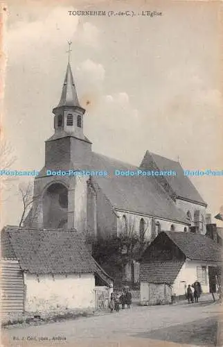 R359264 Tournehem P de C L Eglise J Cerf Ardres Postkarte