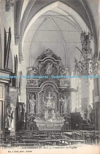 R359265 Tournehem P de C L interieure de l Eglise J Cerf Ardres