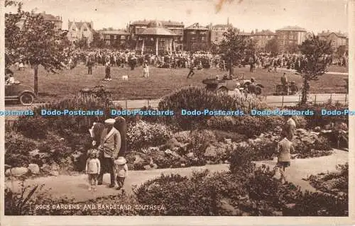 R359534 Southsea Rock Gardens und Musikpavillon Postkarte