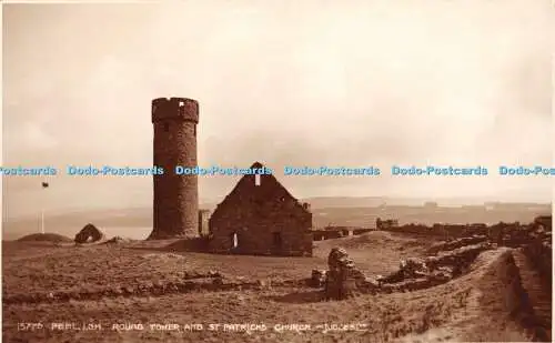 R359547 Peel I O M Round Tower and St Patricks Church Judges 15776