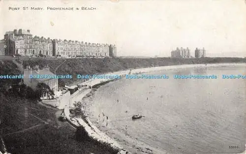 R359563 Port St Mary Promenade and Beach Photochrom Grano Serie 1924