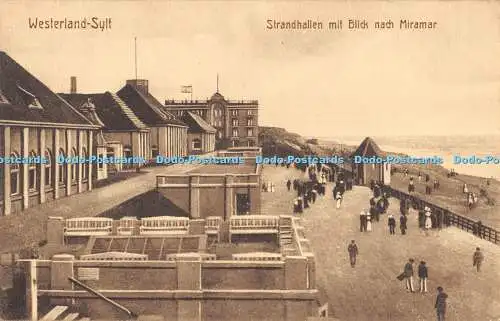 R359747 Westerland Sylt Strandhallen mit Blick nach Miramar Schlesische Lichtdru