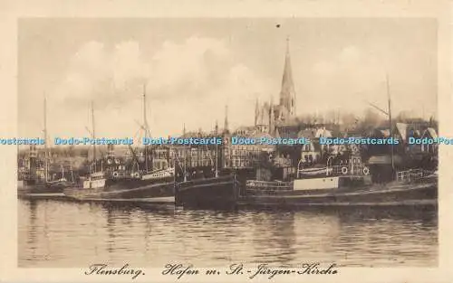 R359760 Flensburg Hafen m St Jürgen Kirche M Gluckstadt und Munden